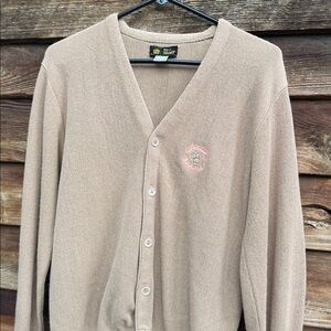 Wilson Staff Tan Sweater LOCHMOOR COUNTRY CLUB knit vintage cardigan